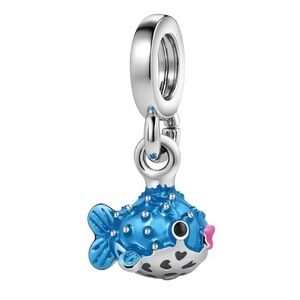 Blue and Pink Fish Charm